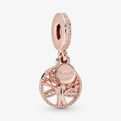 Charm Pandora arbol de la vida familia rosegold