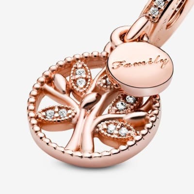Charm Pandora arbol de la vida familia rosegold