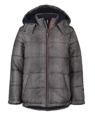 Parka Tommy Hilfiger Kids gris oscuro