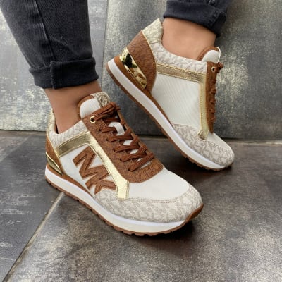 Zapatillas Michael Kors Maddy Trainer cafe monograma1