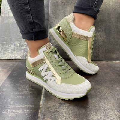 Zapatillas Michael Kors Maddy Trainer monograma verde1