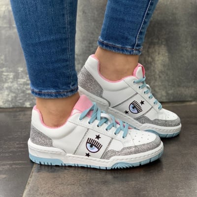 Zapatillas Chiara Ferragni Lace up glitter1