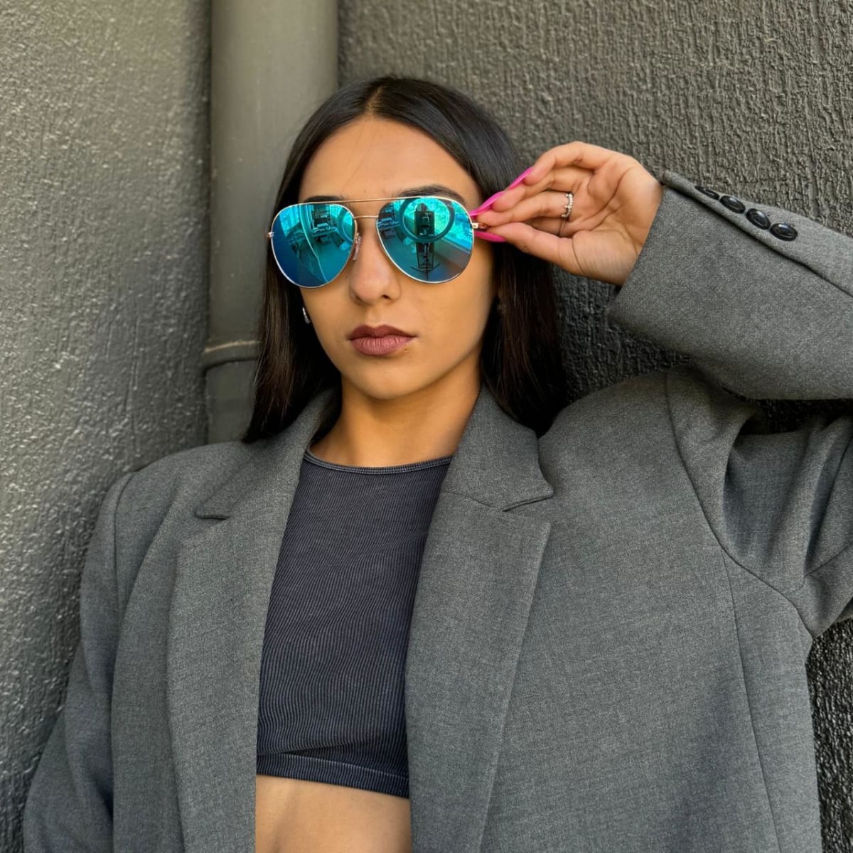 Lentes Michael Kors Rodinara espejo azul marco piloto | Befashion