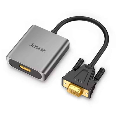 Adaptador VGA Macho a HDMI Hembra Convertidor Full HD con Audio 3.5mm