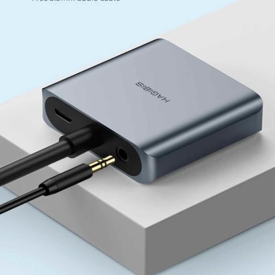 Adaptador HDMI Macho a VGA Hembra Convertidor Full HD con Audio 3.5mm