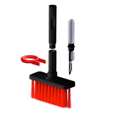 Kit Cepillo de Limpieza de Teclado 4 en 1 Multifunción Retira Tecla, Polvo, Huecos, Esquinas