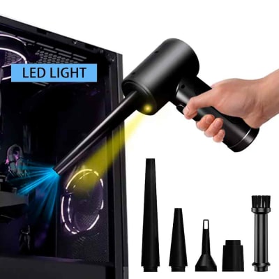 Soplador de Aire Eléctrico para PC, Laptop, Electrónicos, Recargable 6000mAh