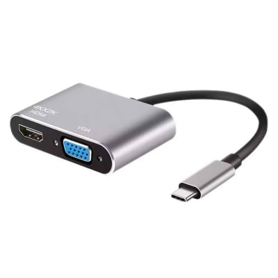 Adaptador 4 en 1 USB C a HDMI 4K, VGA, USB 3.0, PD Carga