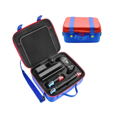 Maleta para Nintendo Switch y Oled Rojo con Azul Grande Resistente