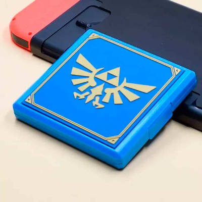 Case PortaJuegos de Nintendo Switch Estuche 12 Slots - Zelda Azul