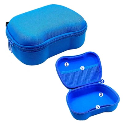 Estuche para Mandos PS5, PS4, Xbox, Nintendo Switch, Rígido Azul
