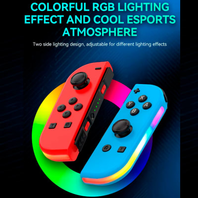Set 2 Joycons RGB Alternativo para Nintendo Switch y Oled Rojo/Azul