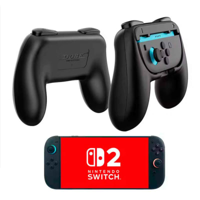 Adaptador Grips Joy Cons Mando Nintendo Switch 2 Agarre Negro