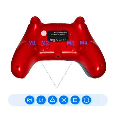 Mando para PS4 Rojo/Azul Spiderman con Botones Traseros Alta Calidad Alternativo p02