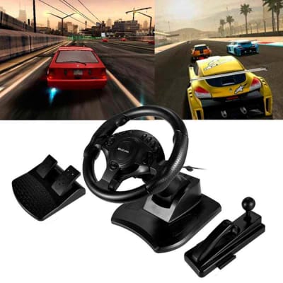 Timón con Pedales para PS4, PC, Switch, Xbox One/360 PS3 180 grados Aluca ns9877
