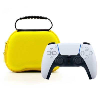 Estuche para Mandos PS5, PS4, Xbox, Nintendo Switch, Rígido Amarillo