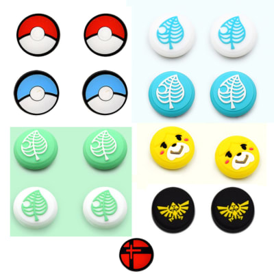 Pack 4 und Grips Nintendo Switch Joy Con Mando Joystick Diseño Aleatorio