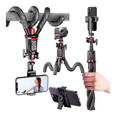 Trípode Selfie con Disparador Bluetooth Octopus Flexible