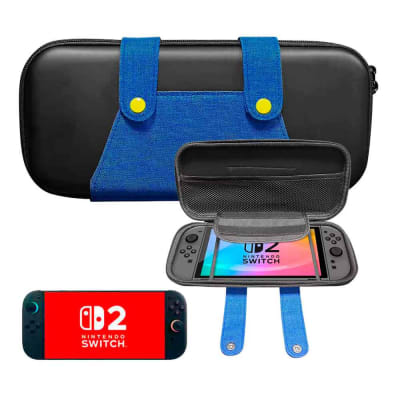 Estuche para Nintendo Switch 2 Rígido Eva Negro/Azul