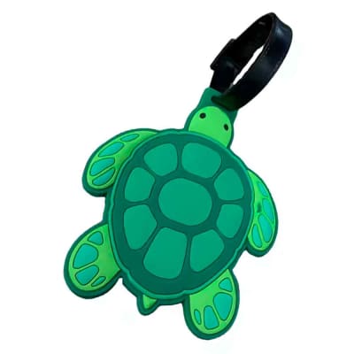 Etiqueta de Maleta Distintivo Datos Silicon 11cm Tortuga
