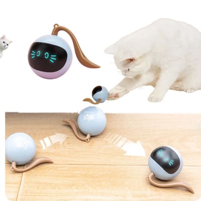 Juguete para Gatos Bola Giratoria Automática con Luces Eléctrica Recargable Usb Fofos