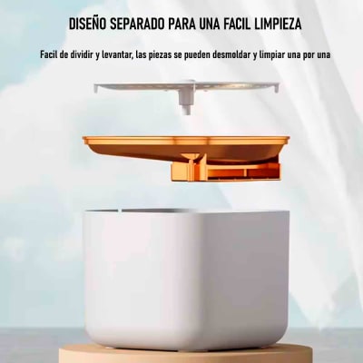 Bebedero para Gatos y Perros Tipo Agua Fresca, Cuadrado, Blanco