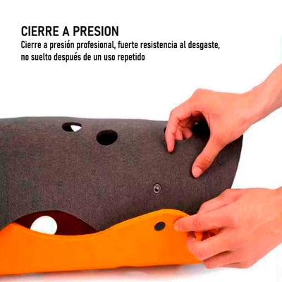 Túnel para Gatos Felpa Plegable 92cm Naranja/Negro