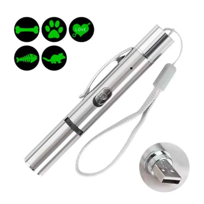 Juguete para Gatos Láser Verde Tipo Lápiz Diferentes Figuras