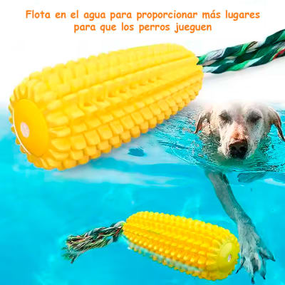 Juguete para Perros Mordedor Limpiador de Dientes Indestructible diseño Maíz