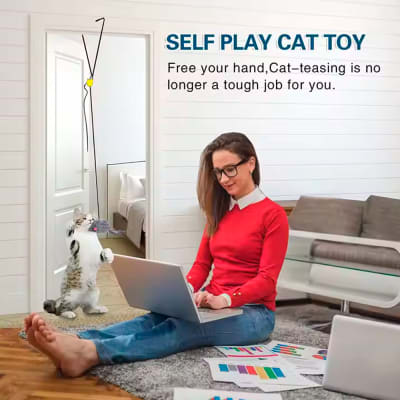 Juguete para Gatos Tira Elástica con Pericote Sujetador de Puertas y otros