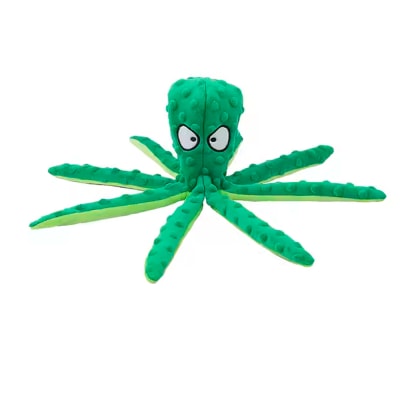 Juguete para Perros Pulpo con Sonido Mordedor Crunch 32cm Verde