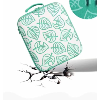 Pack Maleta para Nintendo Switch y Oled Animal Crossing Verde Grande + Cargador Original