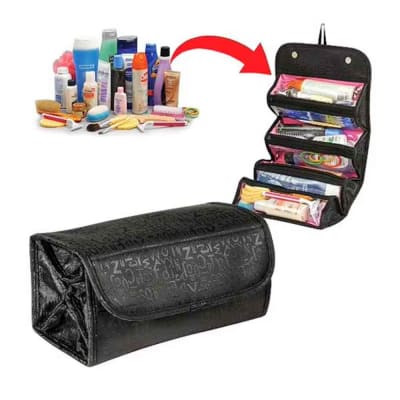 Organizador Neceser Plegable con Colgador para Viaje Negro