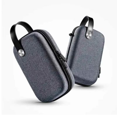 Estuche Organizador Rígido Electrónicos Documentos de Viaje Impermeable Azulino