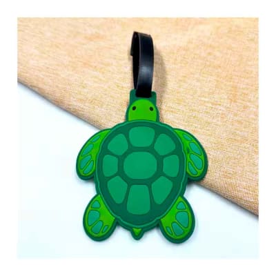 Etiqueta de Maleta Distintivo Datos Silicon 11cm Tortuga