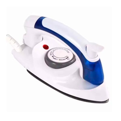 Mini Plancha con Vaporizador Plegable Viaje Blanco