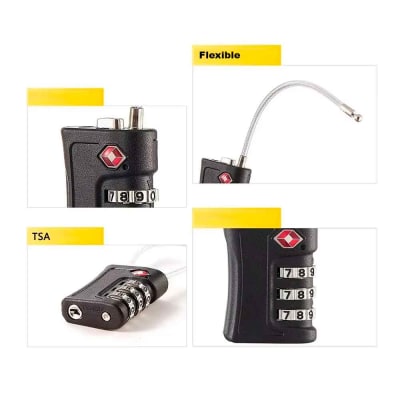 Candado para Viaje TSA Flexible Negro