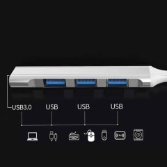 Adaptador Hub USB 4 puertos en 1 Multipuertos USB 3.0