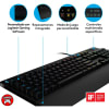 Teclado Gamer Logitech G213 Prodigy Luces RGB con Soporte de Muñecas4