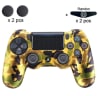 Funda Mando PS4 Dualshock 4 con Grips Amarillo Camuflado1