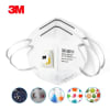 2 und Mascarilla 3M KN95 9501 V+ con Válvula Respirador1