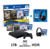 Consola PS4 Mega Pack 6 Slim 1TB + Audífonos Gold Fortnite Neo Versa1