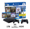 Consola PS4 Mega Pack 6 Slim 1TB con 2 Mandos DualShock 4 V2 Negro1