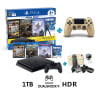 Consola PS4 Mega Pack 6 + Mando PS4 Oro Gold + Soporte de Celular1