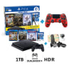 Consola PS4 Mega Pack 6 + Mando Rojo Camuflado + Soporte Celular1