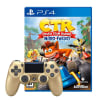 Juego PS4 Crash Racing Nitro Fueled + Mando DualShock Oro Gold Dorado1