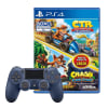 Mando PS4 Azul Noche Midnight Blue + Bundle Crash Nitro y Bandicoot1