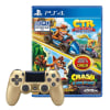 Juego PS4 Bundle Crash Nitro y Crash Bandicoot + Mando Oro Gold Dorado1