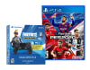 Mando PS4 DualShock 4 V2 Fortnite Neo Versa Bundle Negro + PES 20201