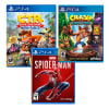 Juego PS4 Crash Nitro Fueled + Crash Bandicoot Trilogy + Spiderman1